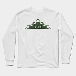 Wild Forest and Mountains Green Long Sleeve T-Shirt